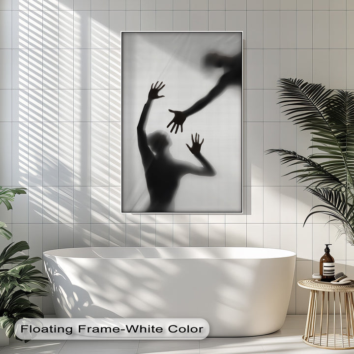 Add modern drama to your space with this high-contrast, emotional canvas painting.

