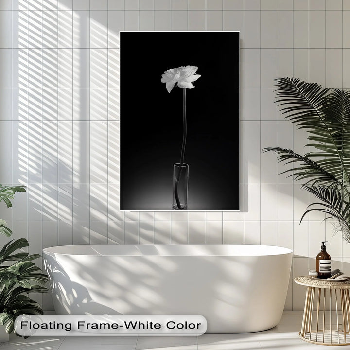 Solitary Grace – White Flower in Vase Canvas Prints - MyPhotoStation