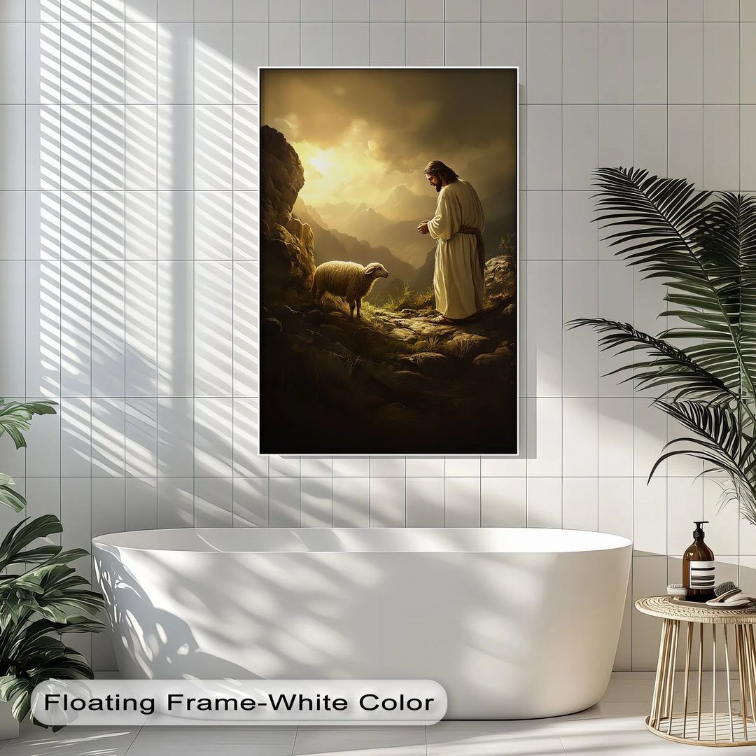 The Lost and Found – Jesus with the Lamb Canvas Print - MyPhotoStation
