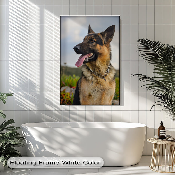 Loyal Guardian – German Shepherd Outdoor Portrait Puppies Canvas Print