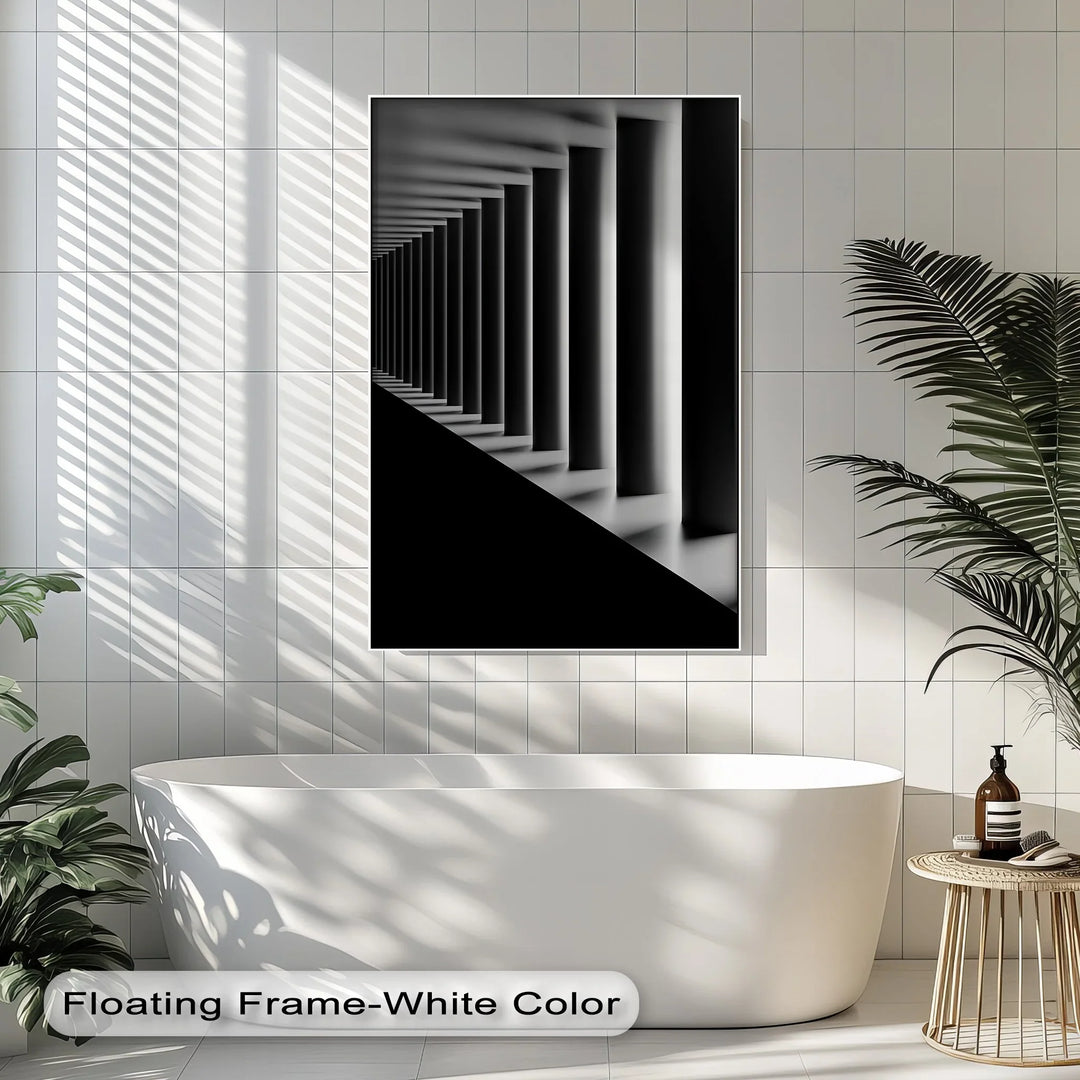 Eternal Symmetry – Monochrome Columns Canvas Prints - MyPhotoStation