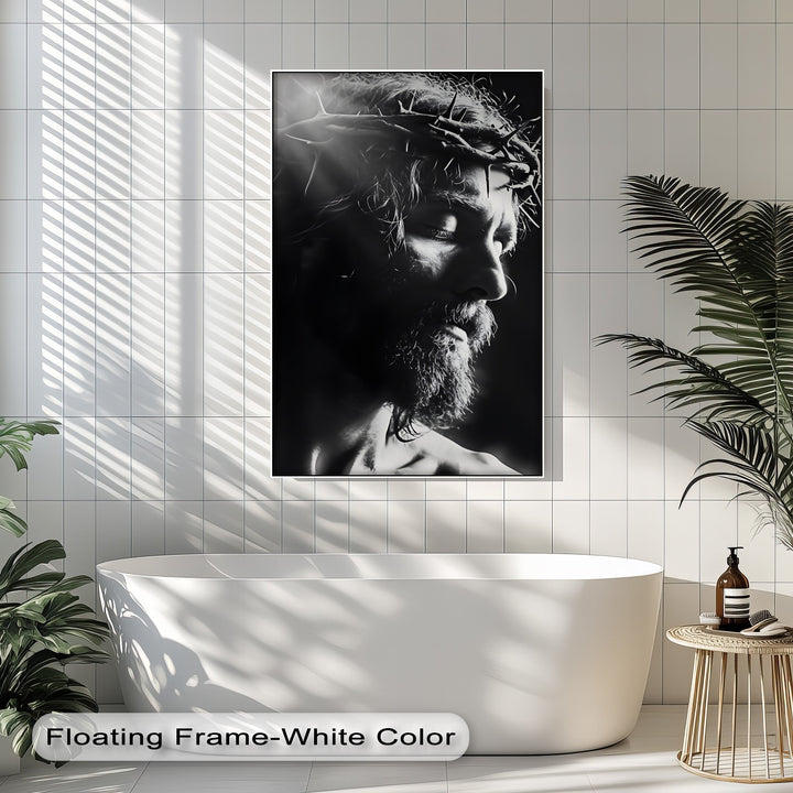 Light of Mercy – Jesus in Crown of Thorns Canvas Prints
