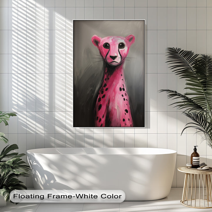 Fierce & Fuchsia – Abstract Pink Cheetah Canvas Print
