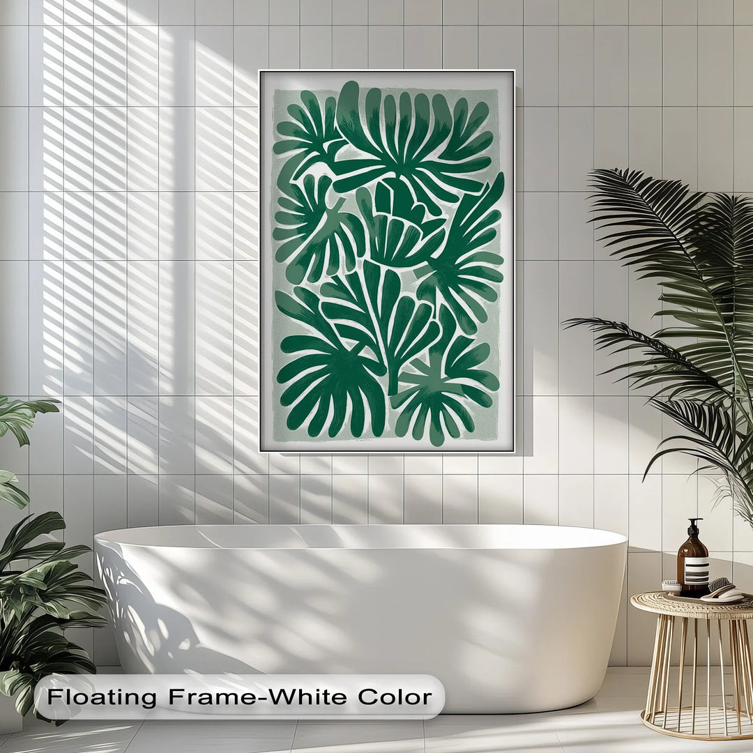 Tropical Frond Symphony – Bold Green Botanical Canvas Print - MyPhotoStation