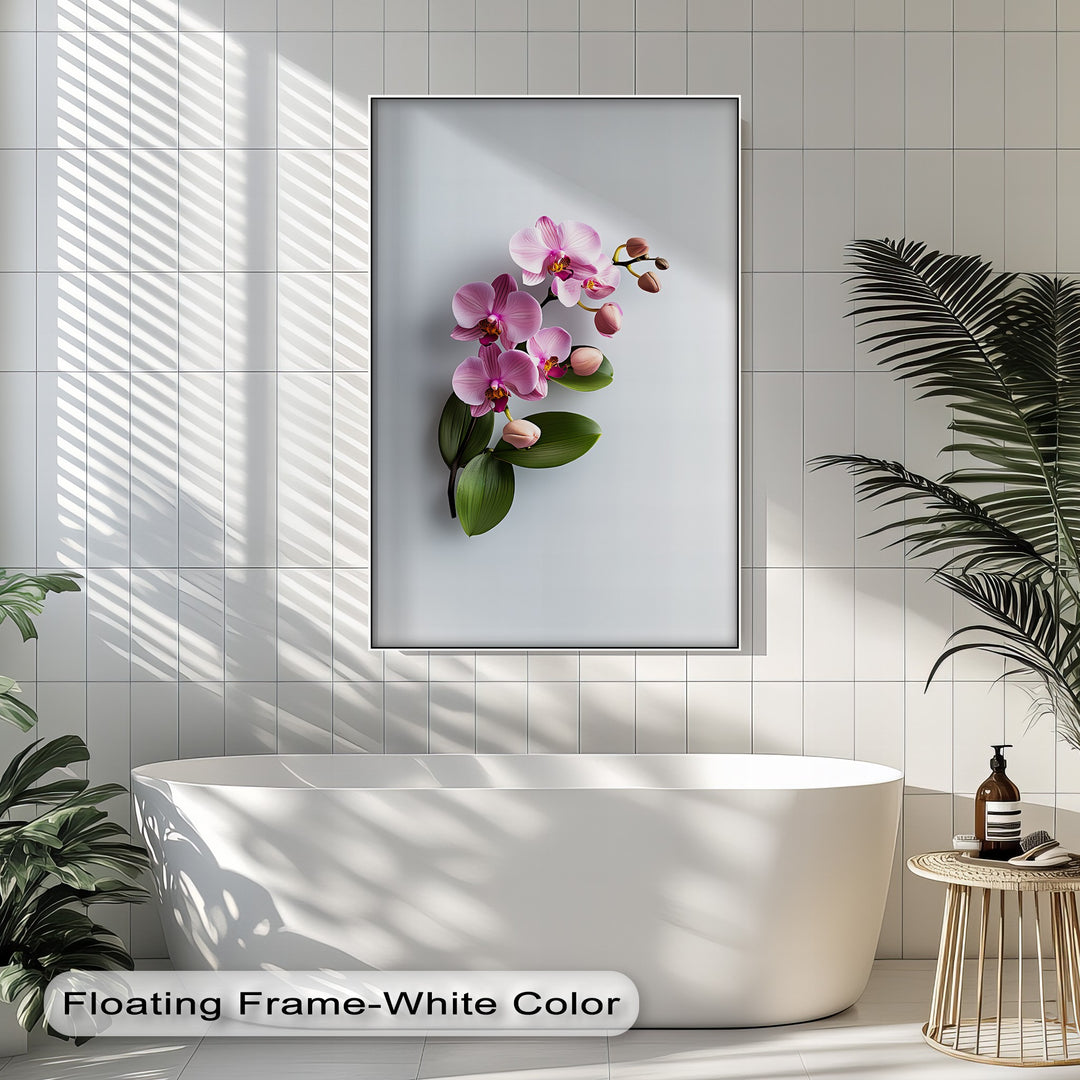 Graceful Orchid Cascade – Pink Botanical Canvas Print