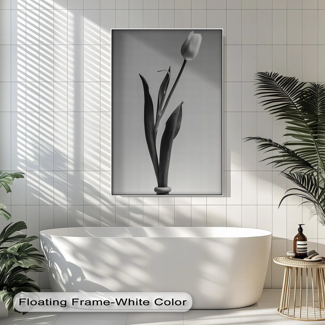 Tall Elegance – Single Tulip Minimalist Canvas Prints - MyPhotoStation