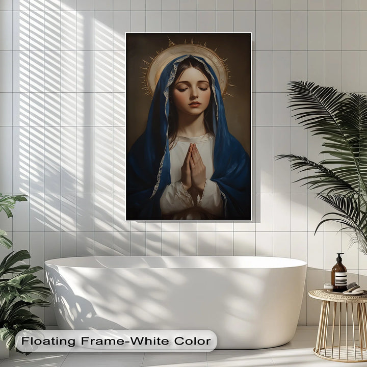 Hail Mary – Elegant Virgin Mary Canvas Wall Art - MyPhotoStation