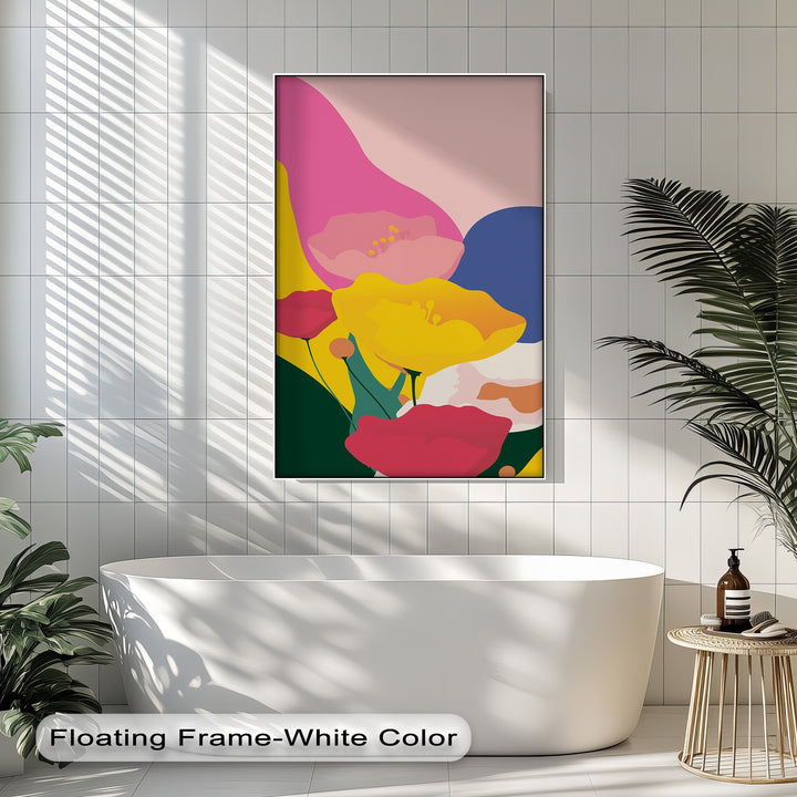 Bold Bloomscape – Vibrant Abstract Flower Canvas Print