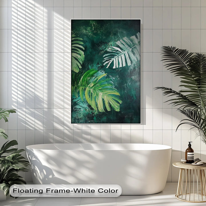 Tropical Monstera Brushstrokes – Lush Leaf Canvas Print - MyPhotoStation