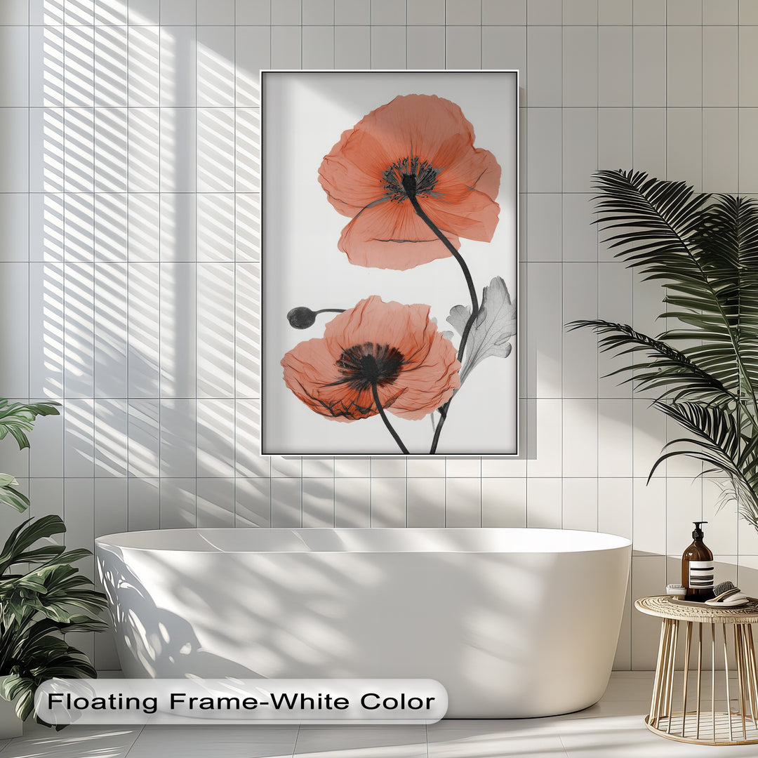 Winterliche Ruhe – Japanische Frau im blauen Kimono, Leinwanddruck | Gerahmtes Kunstwerk