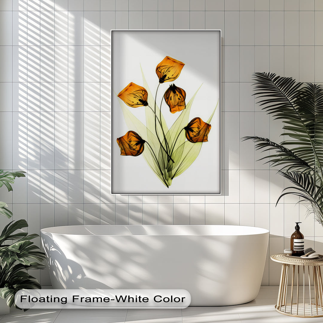 Winterliche Ruhe – Japanische Frau im blauen Kimono, Leinwanddruck | Gerahmtes Kunstwerk