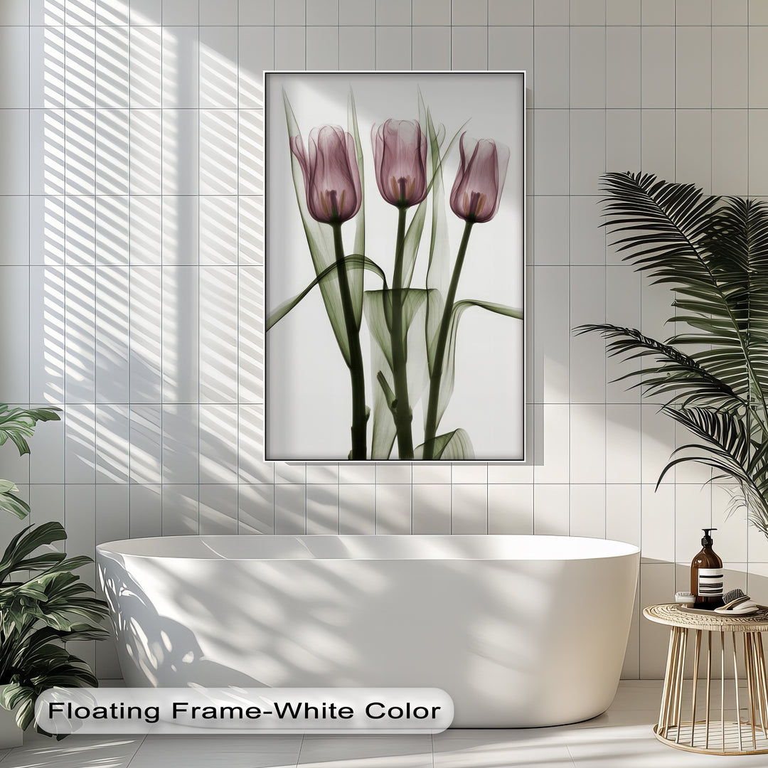 Winterliche Ruhe – Japanische Frau im blauen Kimono, Leinwanddruck | Gerahmtes Kunstwerk