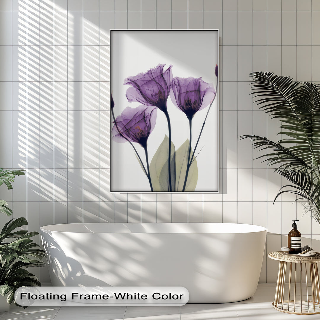 Winterliche Ruhe – Japanische Frau im blauen Kimono, Leinwanddruck | Gerahmtes Kunstwerk