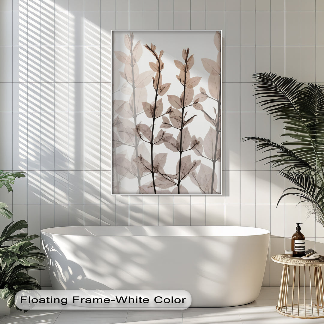 Winterliche Ruhe – Japanische Frau im blauen Kimono, Leinwanddruck | Gerahmtes Kunstwerk