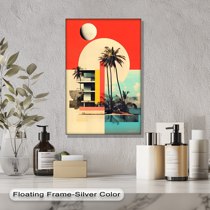 Solar Tropics – Modern Retro Beachscape Canvas Print