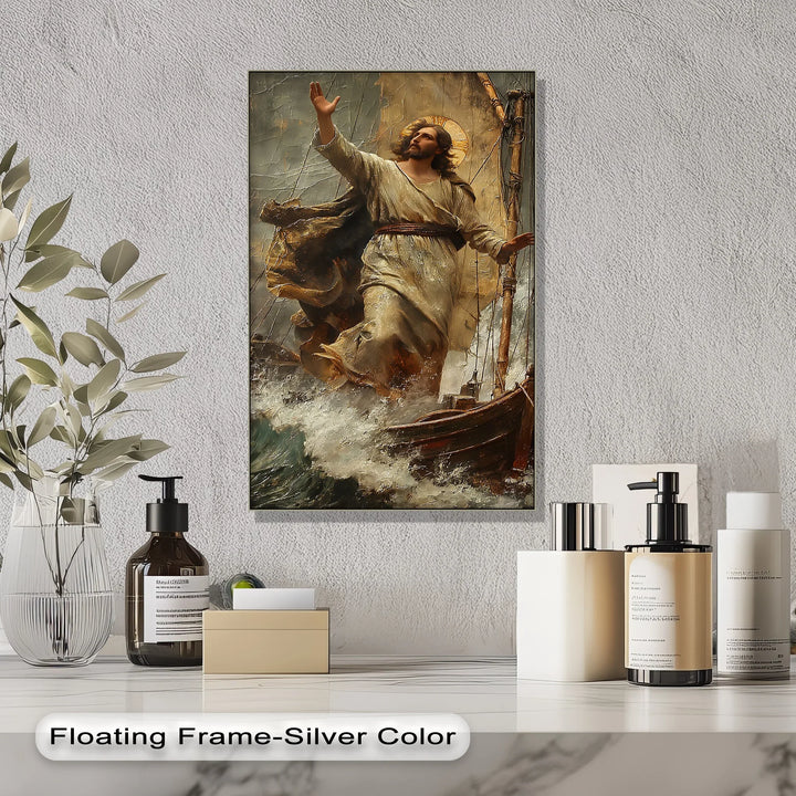 Jesus Calming the Storm – Inspirational Christian Canvas Print - MyPhotoStation