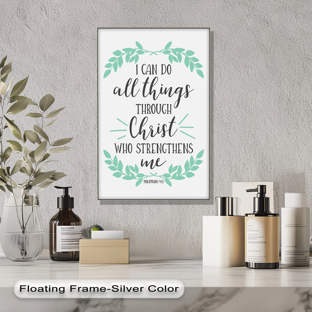 All Things Through Christ – Philippians 4:13 Canvas Print - MyPhotoStation