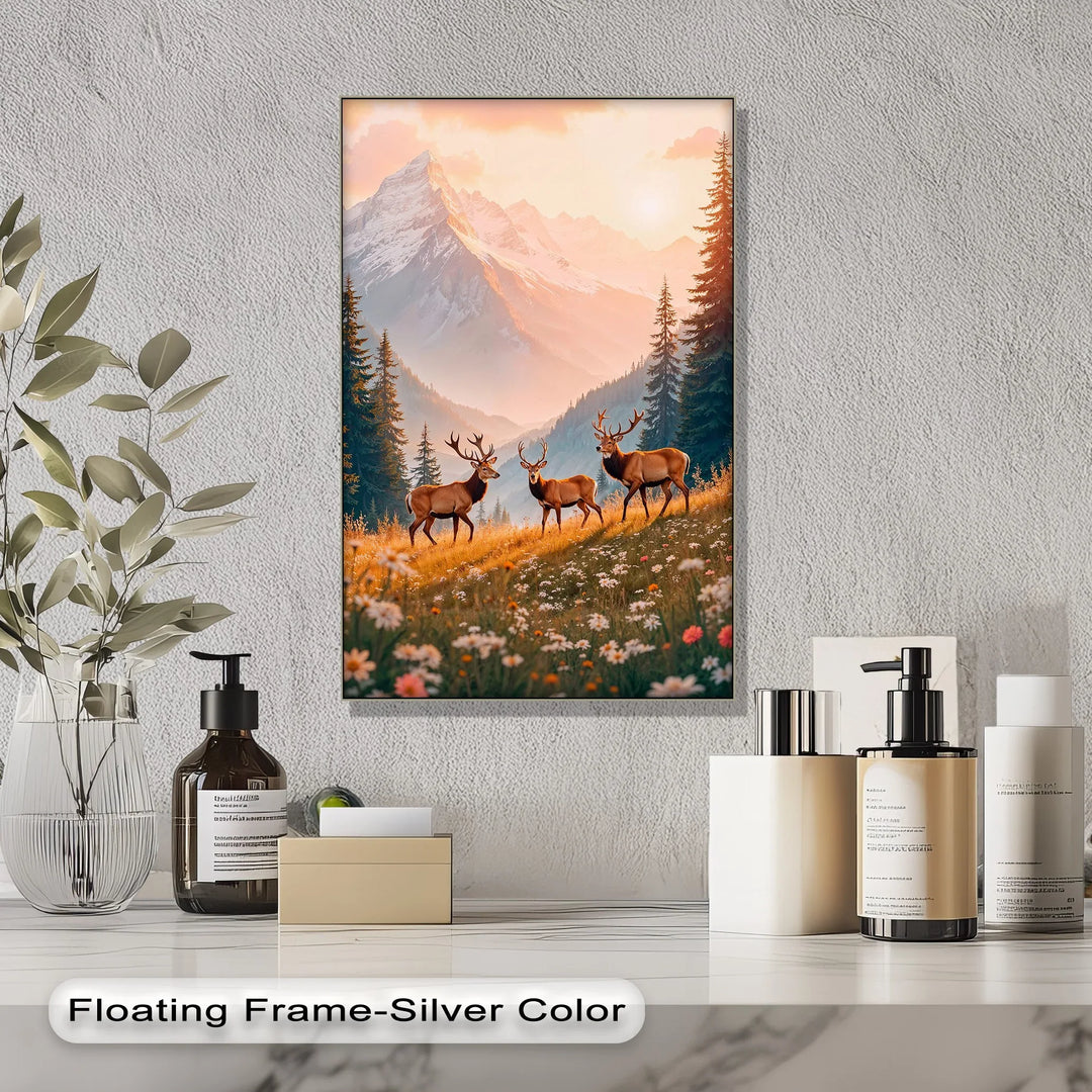 Majestic Elk in Alpine Meadow – Animal Canvas Print - MyPhotoStation