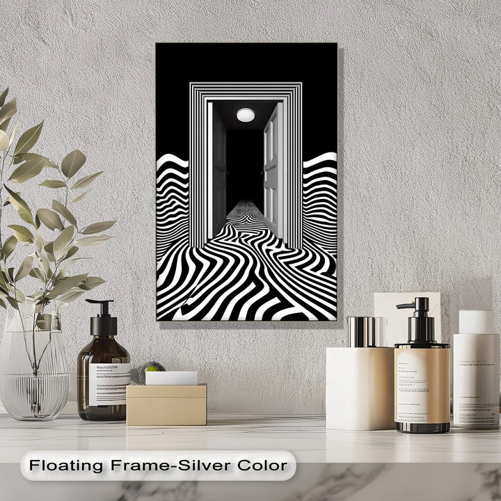 Optical Corridor Illusion – Black & White Canvas Print - MyPhotoStation