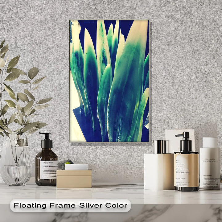 Verdant Sculpted Leaves – Contemporary Green Canvas Prints - MyPhotoStation