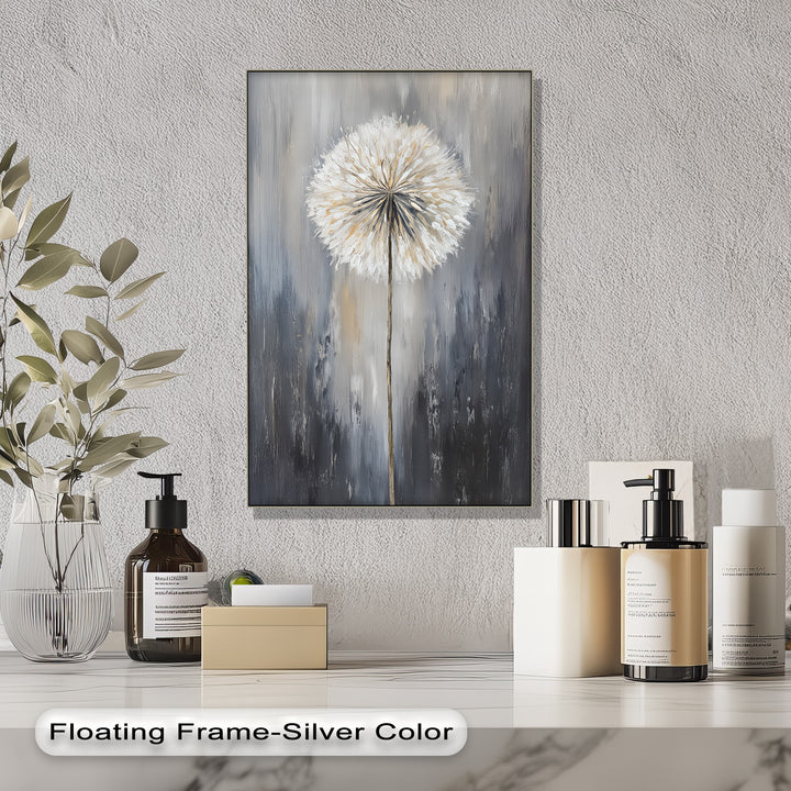 Whispers of Grace – Dandelion-Inspired Neutral Tones Canvas Print