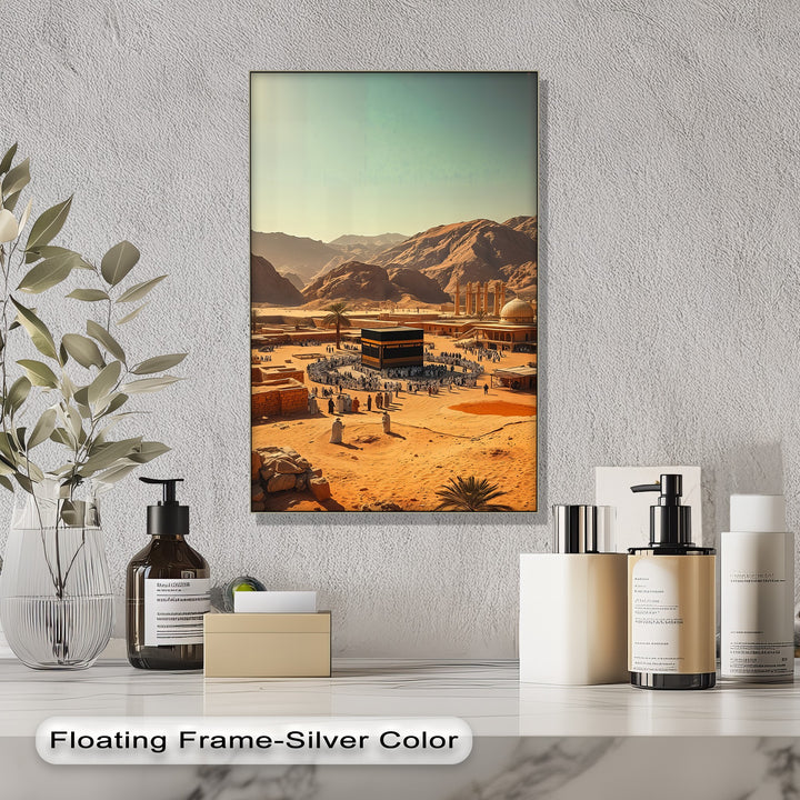Ancient Makkah – Historic Kaaba Scene Islamic Canvas Print