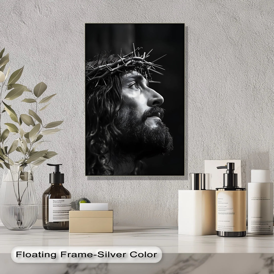 Crown of Mercy – Black and White Jesus Canvas Prints - MyPhotoStation