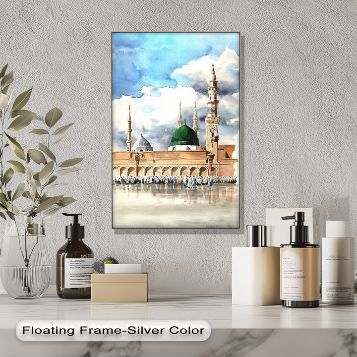 Sacred Serenity – Al-Masjid an-Nabawi Islamic Canvas Print