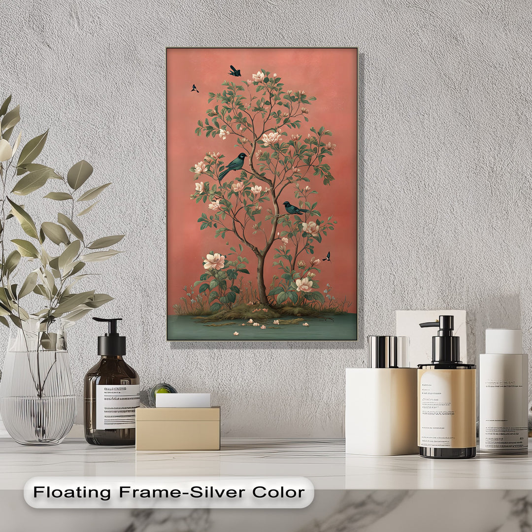 Birds and Magnolia Tree - Canvas Wall Art | Bedroom Canvas Art