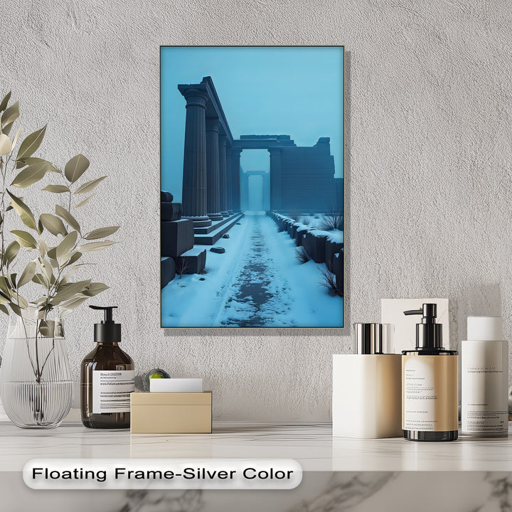 Frozen Passage – Ancient Ruins Canvas Print