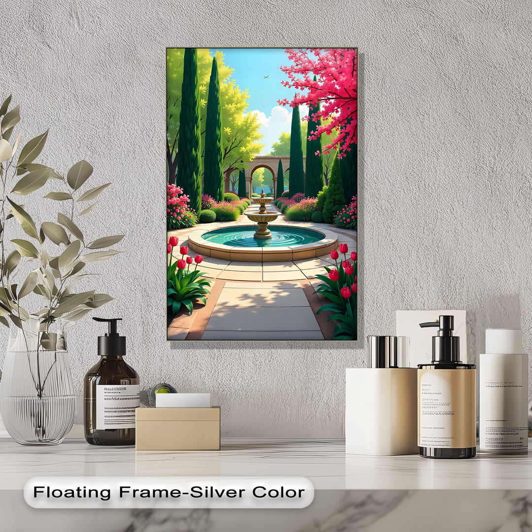 Spring Serenity – Mediterranean Garden Canvas Print