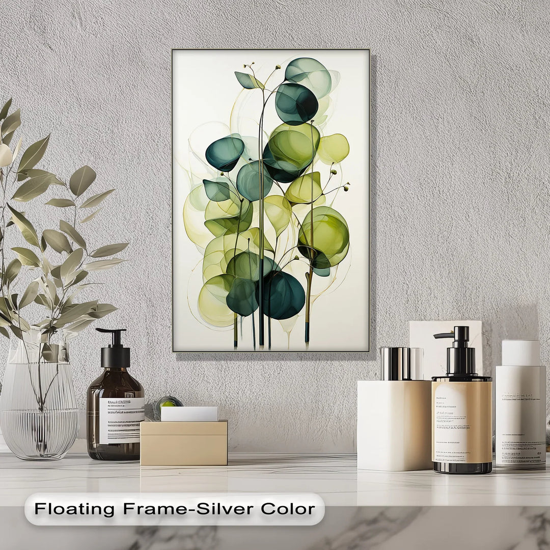 Whispers of Light – Transparent Green Leaves Canvas Print - MyPhotoStation