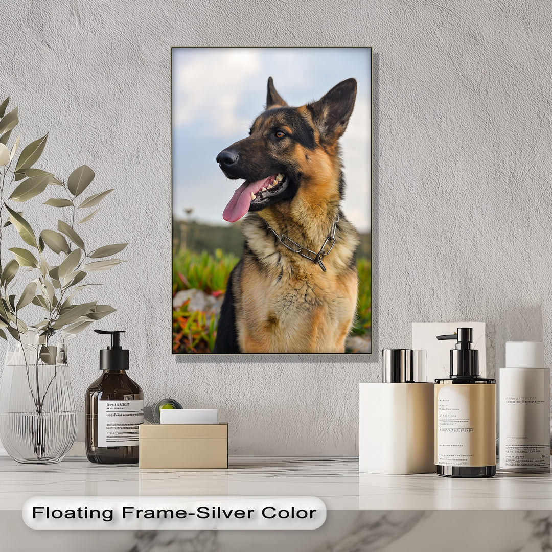 Loyal Guardian – German Shepherd Outdoor Portrait Puppies Canvas Print