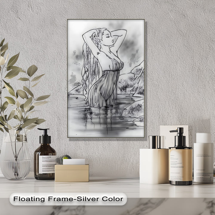 Fantasy Water Nymph Artwork - Erotic Canvas Print | Framed Wall Art