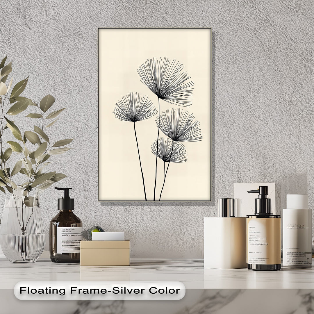 minimal flower line canvas art
