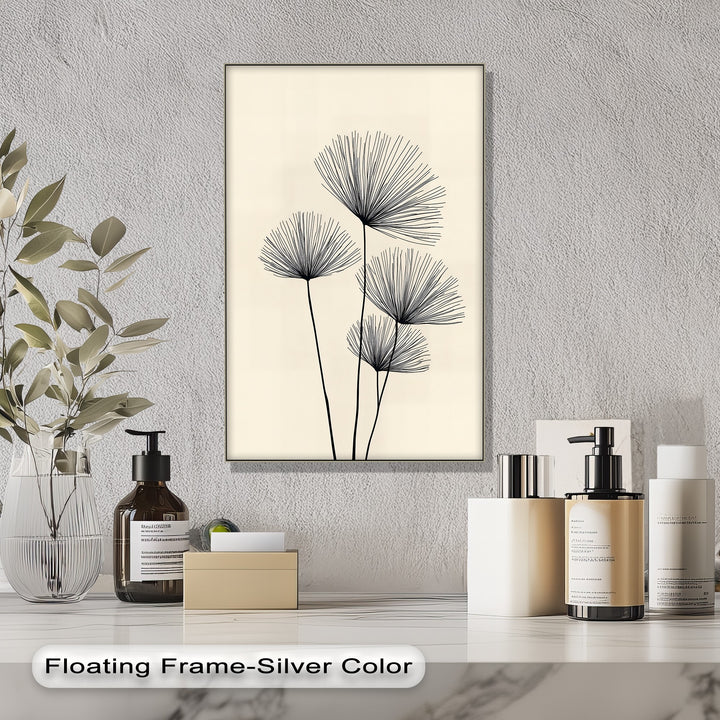 minimal flower line canvas art
