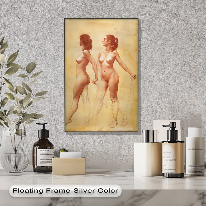 Dual Nude Study – Sexy Canvas Wall Art | Large Framed Wall Art