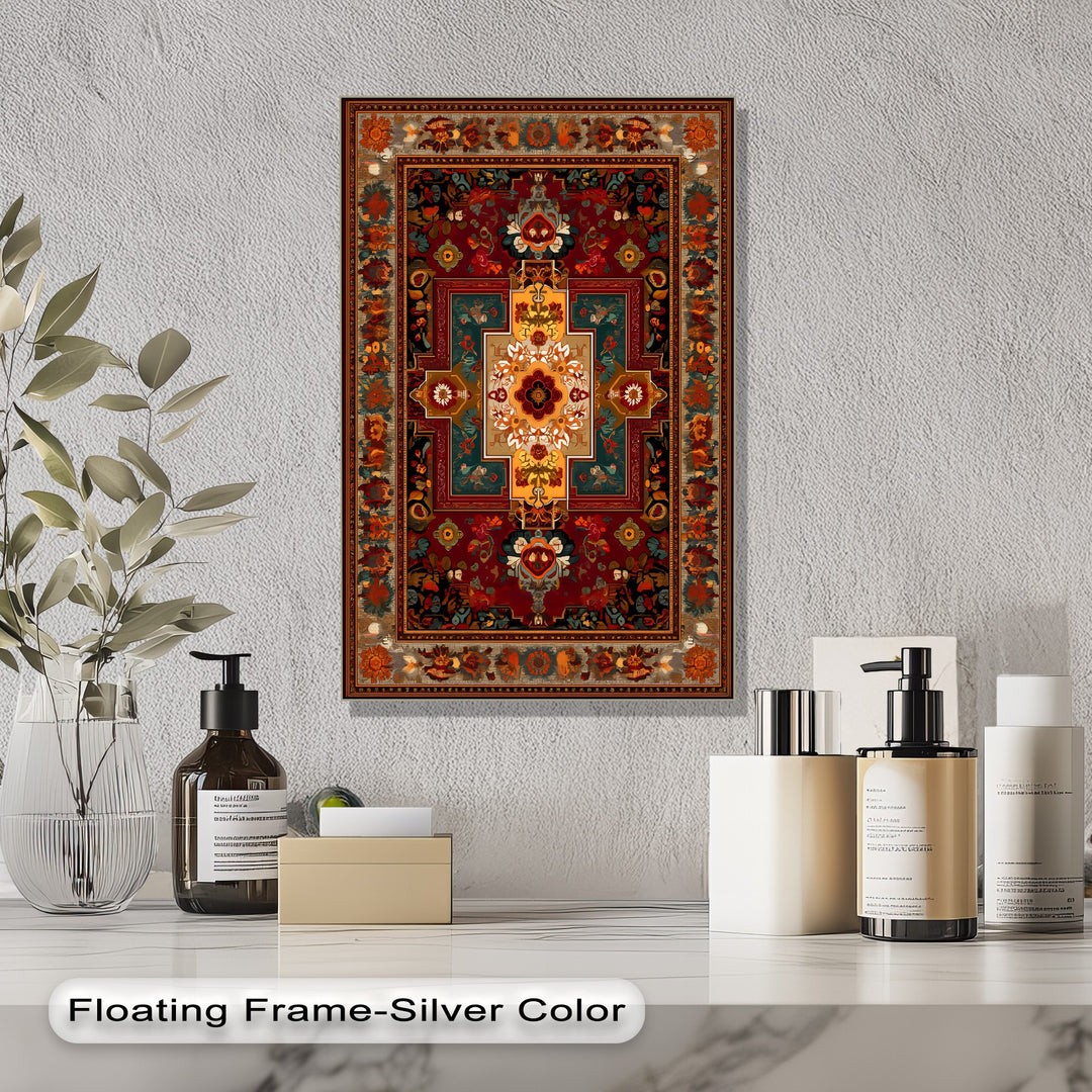 Imperial Bloom – Persian Rug Canvas Print