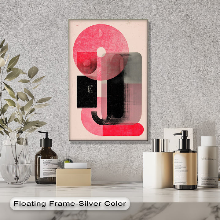 Red Echo – Abstract Geometric Canvas Print