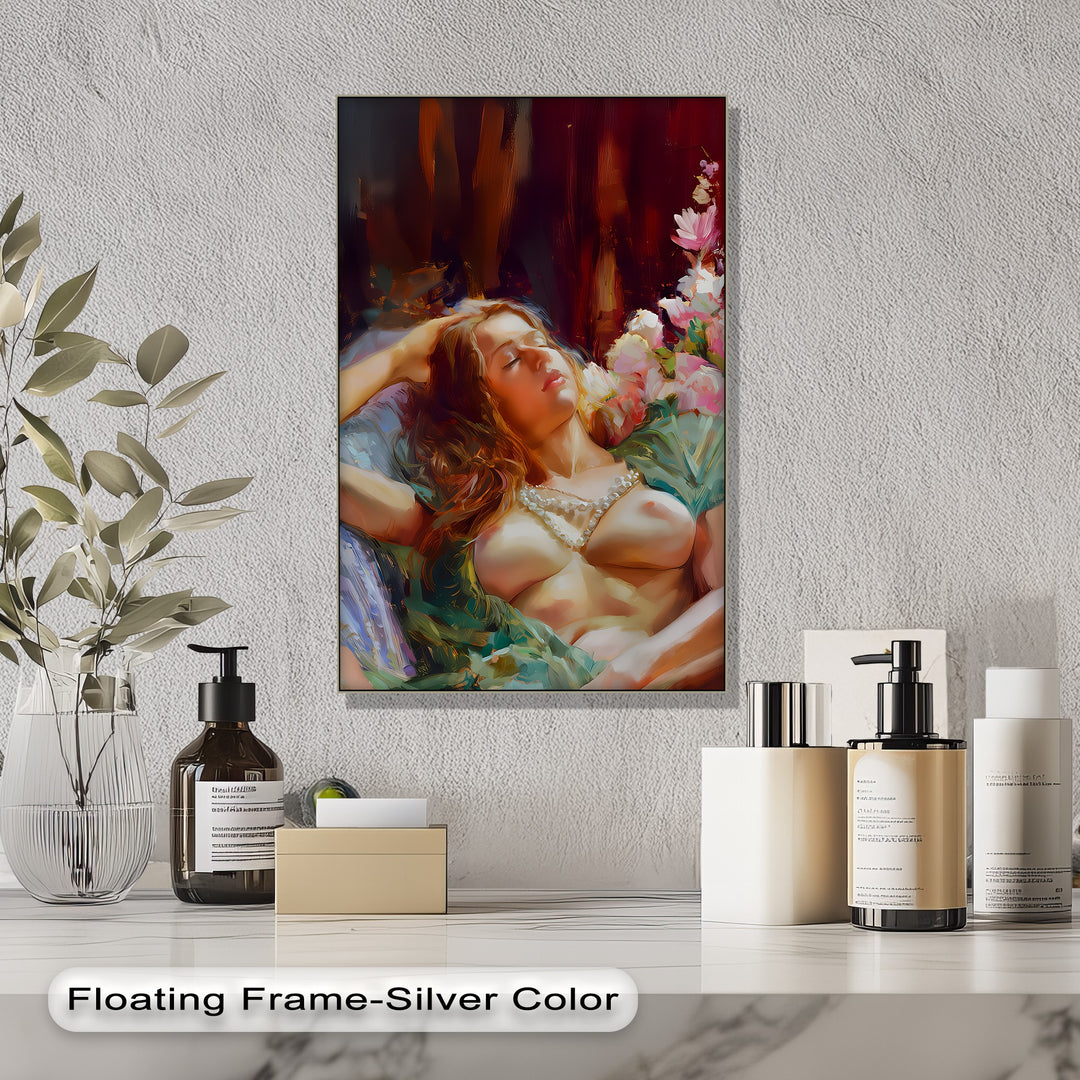 Dreaming in Bloom – Erotic Canvas Print