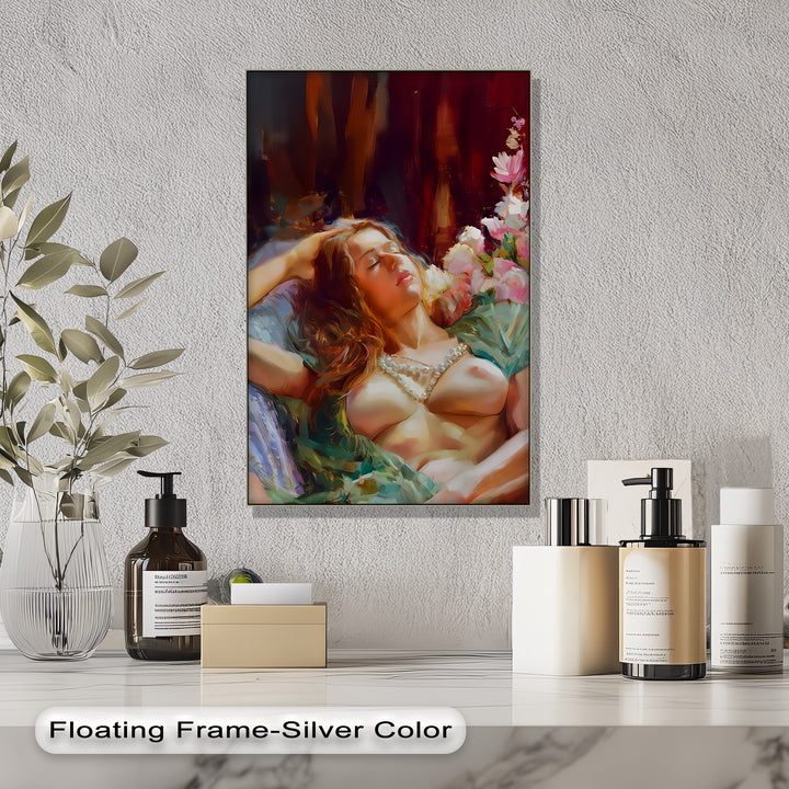 Dreaming in Bloom – Erotic Canvas Print