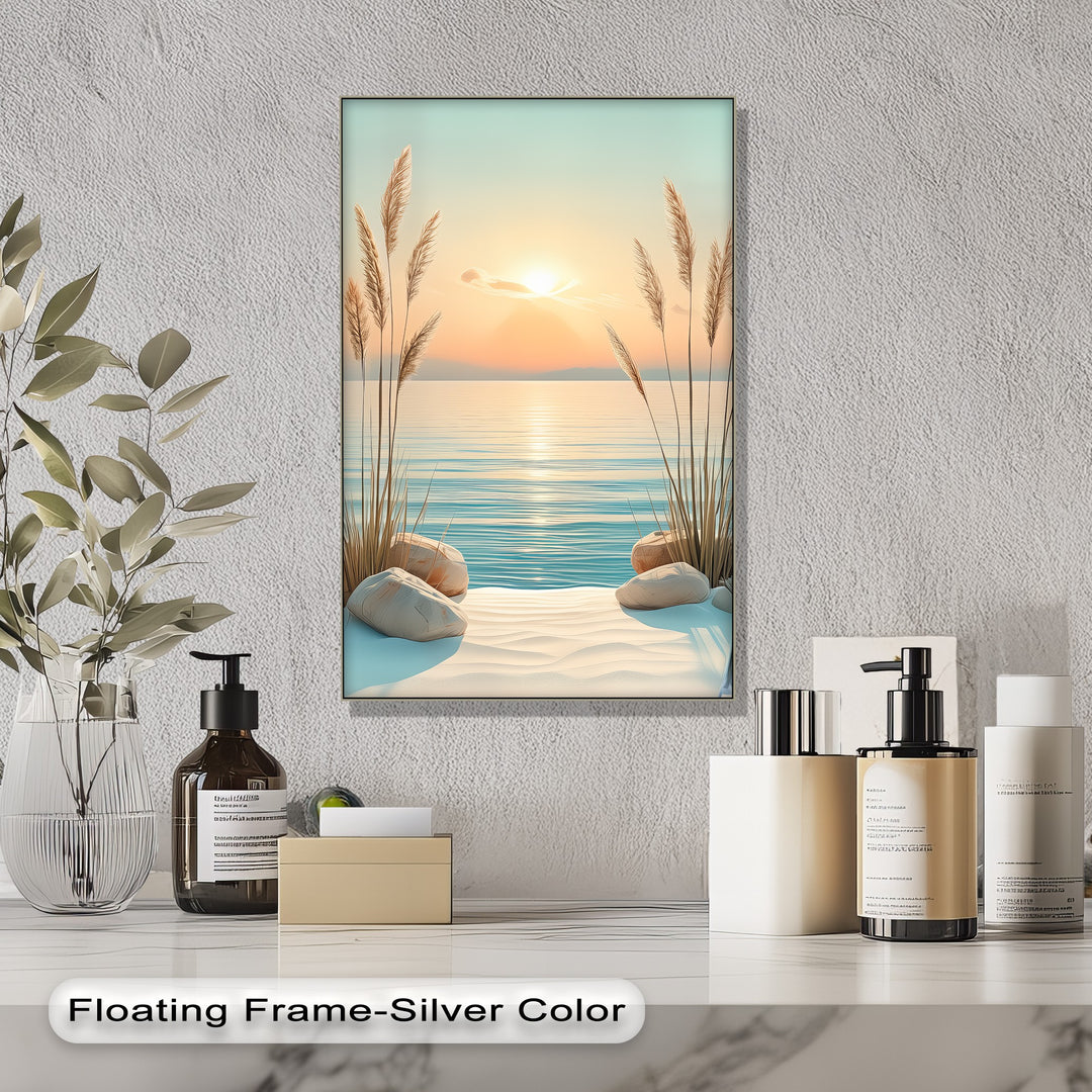Serenity at Sunrise – Coastal Minimalist Canvas Print