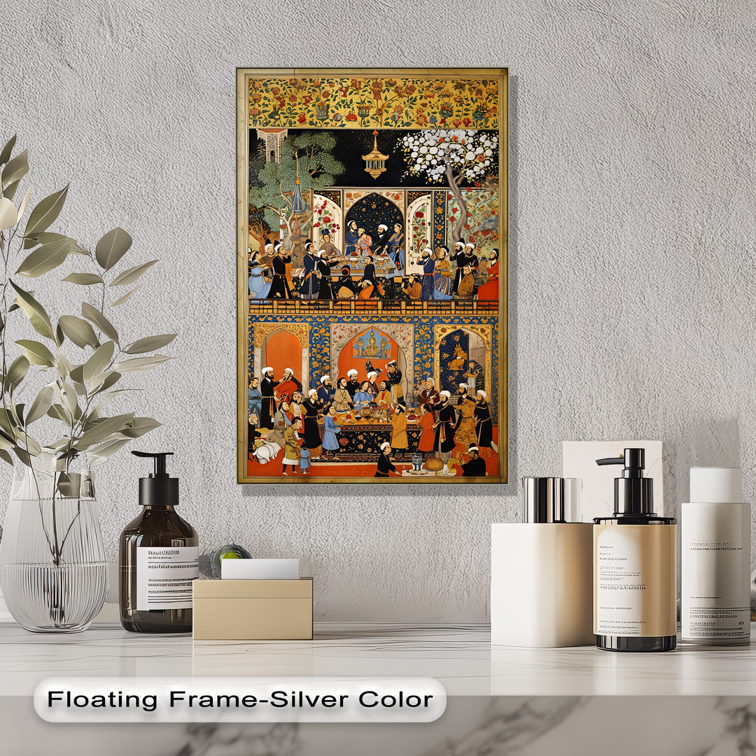 Royal Feast – Persian Miniature Canvas Print