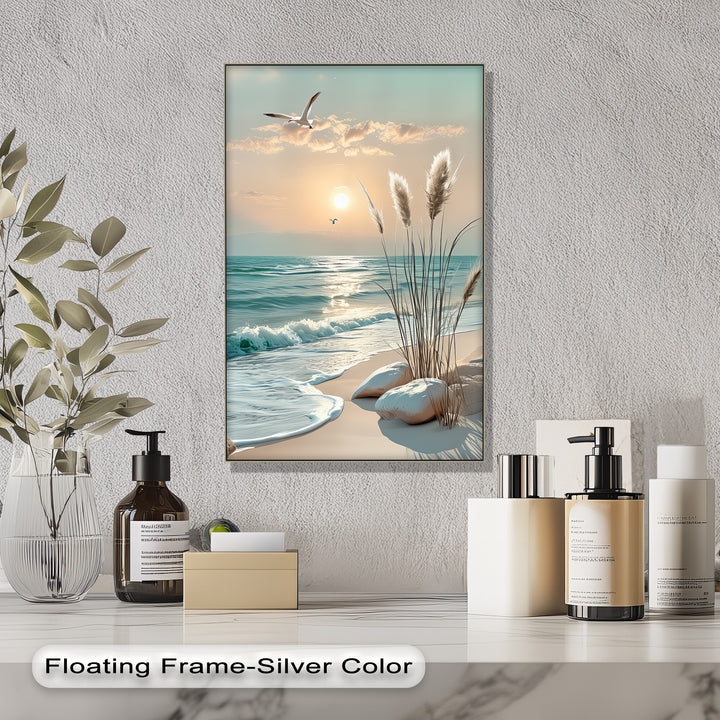 Waves of Peace – Seaside Sunrise Canvas Print
