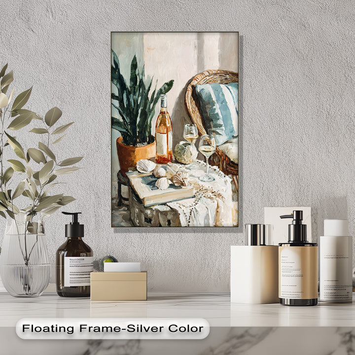 wine glasses canvas artwork
