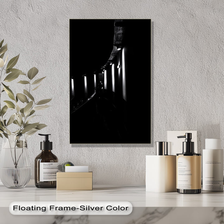 Echo Passage – Abstract Light Corridor Canvas Prints