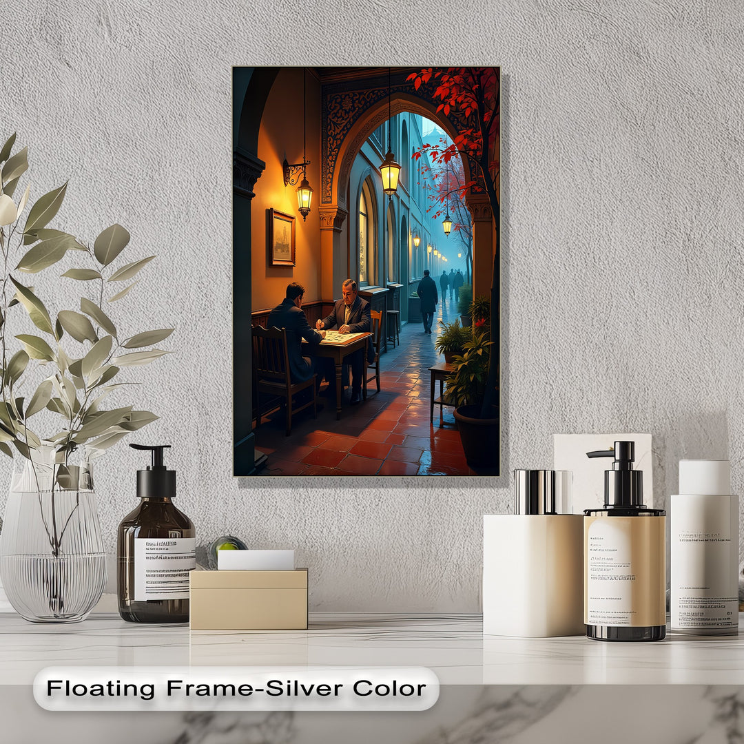 Twilight Conversations – Urban Evening Canvas Print