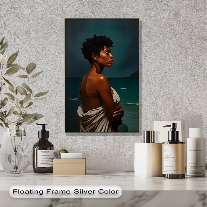 Ocean Gaze Woman - Sexy Canvas Wall Art | Biggest Canvas