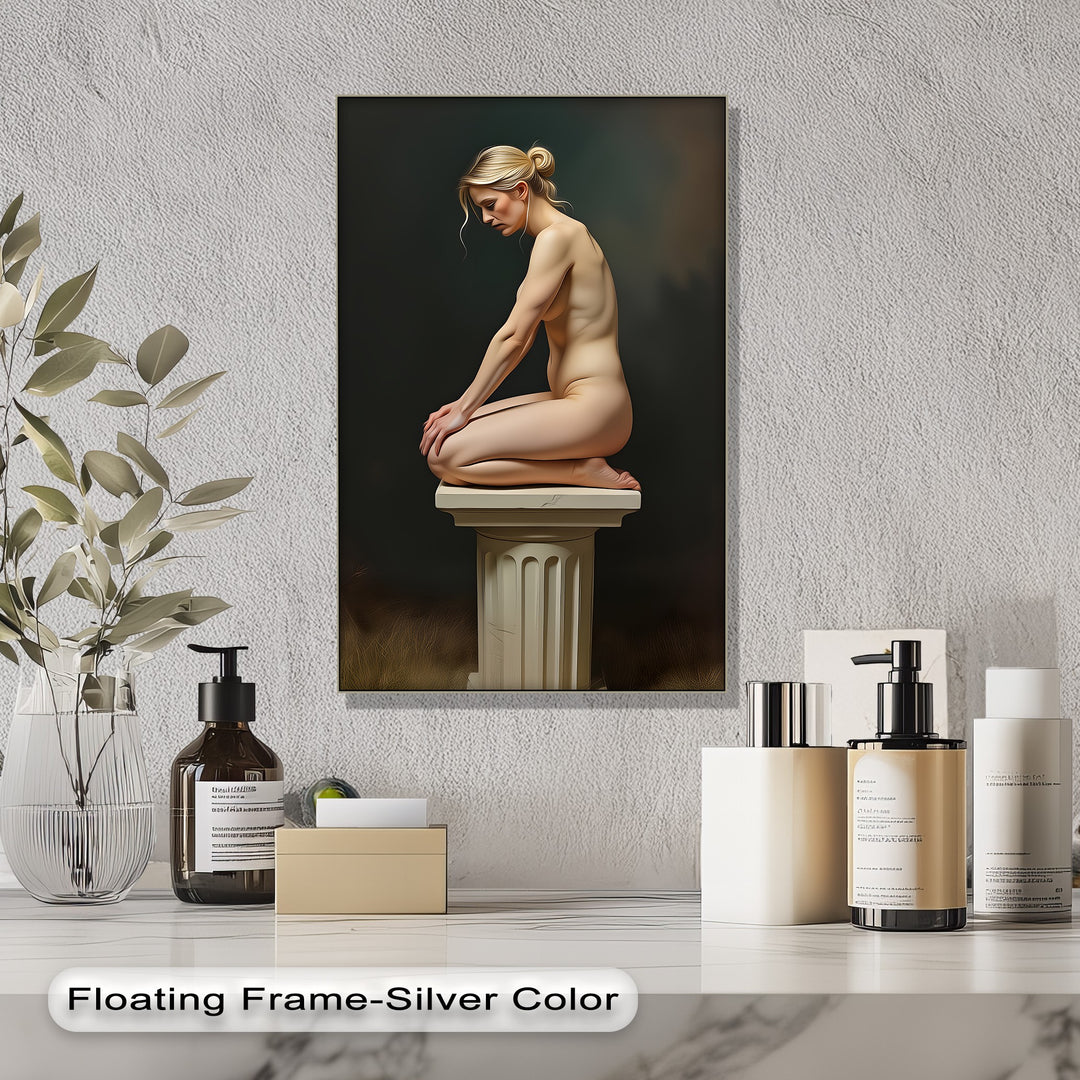 Quiet Reverie – Classical Nude Canvas Wall Art | Oversized Wall Art