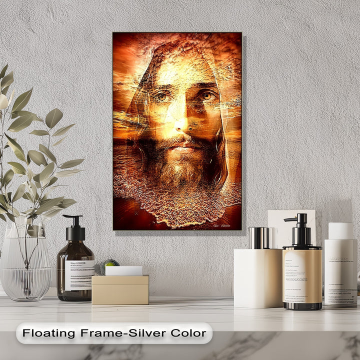Divine Gaze – Contemporary Jesus Portrait Canvas Wall Art